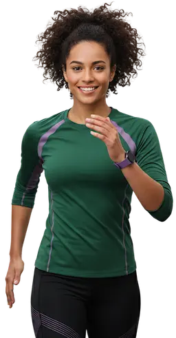 Woman running with Cruising app