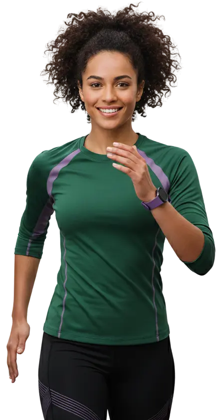 Woman running with Cruising app